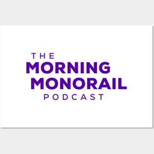 Morning Monorail Podcast Logo Purple Text Only Posters and Art